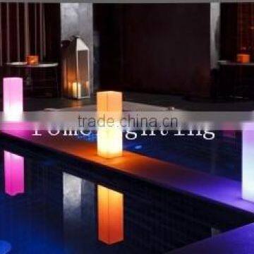 Plastic waterproof remote control light colorful lighting furniture square column