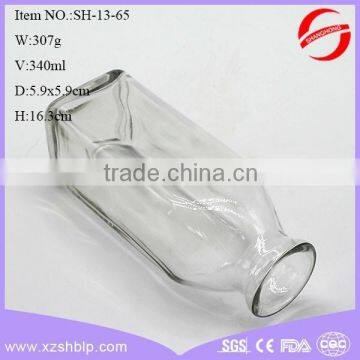 Big Mouth Glass Reed Aroma Diffuser Bottle With Cork Square Home Decorative Glass Jar photo-2