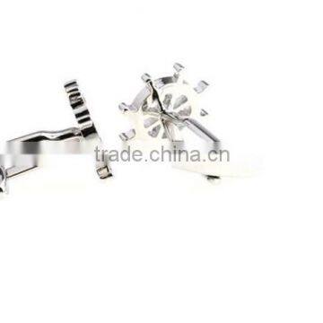 Wholesale Novelty Jewelry Brass Seaman Rudder Helm Cufflinks photo-5