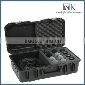 ATA style microphone case for 12 mics w/storage compartment china suppplier with super quality and good price