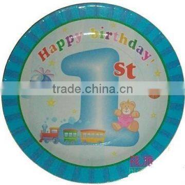 Boy 1st birthday Paper Plate