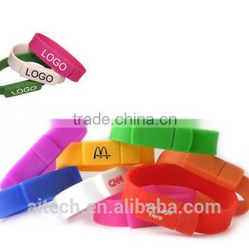 Fashion Bracelet Custom USB with Logo Printing,2GB/4GB/8GB Custom USB 16gb