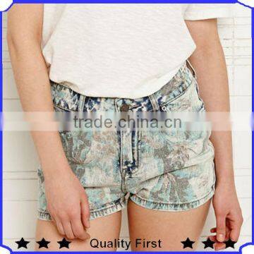 colorful jeans high waist short