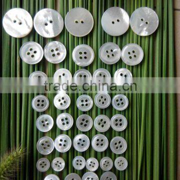 high end mother of pearl shell button for menswear