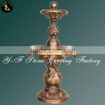 2 tier casting bronze water fountain