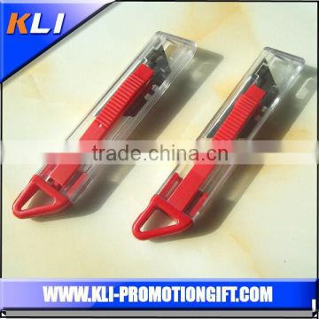 red portable plastic retractable carton box cutter