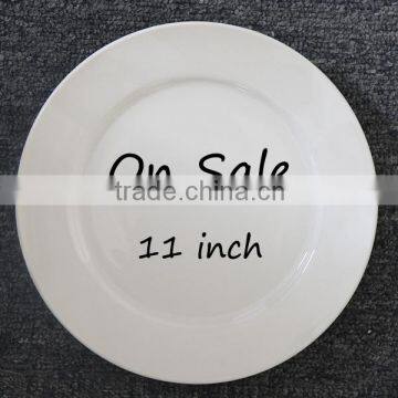 Wholesale 11 Inch Porcelain Restaurant Hotel Wedding Party Banquet Of White Dinner Plate Dish On Sale