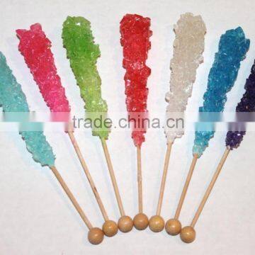 Hard Candy Rock Lollipop for Tea Coffee , Crystal Lollipop Swizzle Sticks photo-3