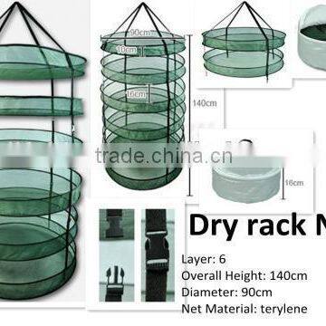 Hot sale Collapsible Nylon Hanging drying net/ 6 Layers hanging drying rack net