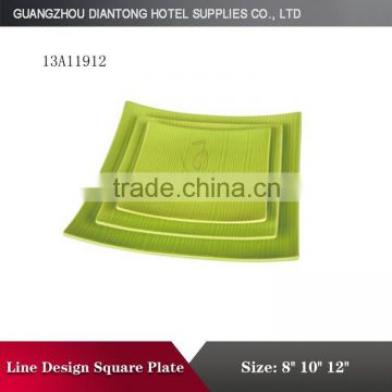 Happy Birthday Ceramic Plate,Square Plate with Line,Ceramic Dinner Plate For Party