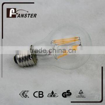 Golden led supplier dimmable filament warm white A60 E27 retro led bulb