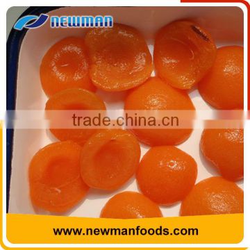 Fresh apricot material high quality canned apricot in light syrup