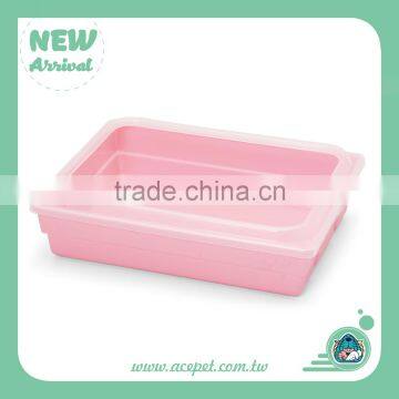 671 Taiwan design Pet product,3coior Plastic Cat/Pet toilet,Litter Box/litter pan with scoop