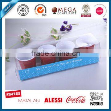Reusable two tone Melamine Cups, 2 Ounce, Set of 4, reusable menstrual cups
