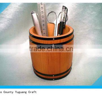 Classic Hot Sale Wooden Pen Storage Barrel photo-2