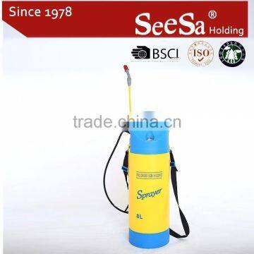 8L Compression sprayer with pressure gauge home garden plastic pots Air pressure sprayer