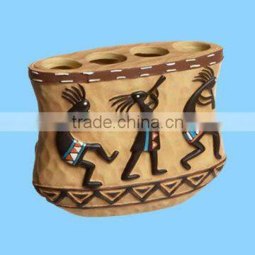 Resin Shower Curtain Hooks Toothbrush Cup Holder