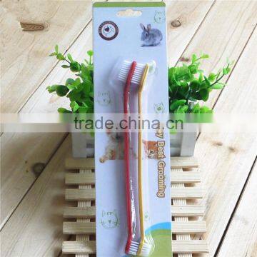 Wholesale China factory 2 in 1 blistercard pet toothbrush