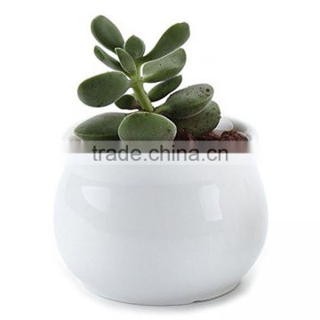 hot sale customzied color glazed ceramic mini white ceramic flower pots