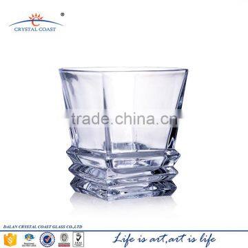 300ml crystal heavy shot square wine glass