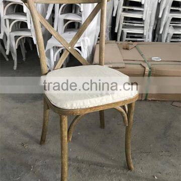 Solid Wood Stacking Cross Back Chair photo-2