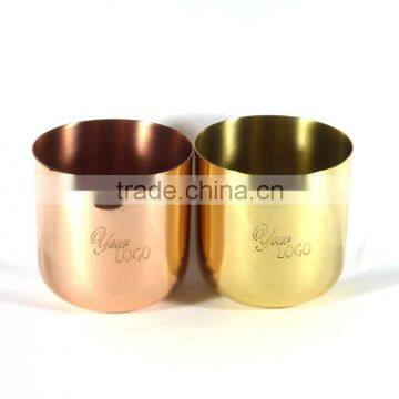 Brass and copper candle cup candle jar golden jar