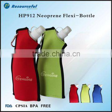 Popular Neoprene folded water bottle,collapsible bottle neoprene