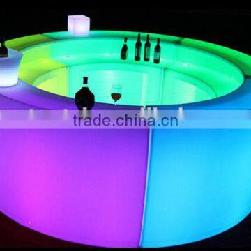 Illuminated Rechargeable Operated Color Change Led Round Bar Counter photo-6