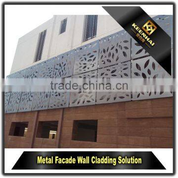 Laser Cutting Exterior Decorative Aluminium Perforated Facade Metal Panel