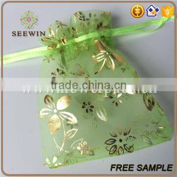 Red Metal Print Soft Organza Popular Feast Day Gift Bag With Pouch Strawing photo-3