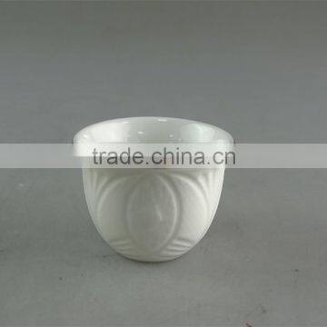 White Ceramic Tea Cup With Unique Embossing and Golden Line for Wholesale 12 Pcs per Set,with Color Box.good Quality photo-2