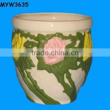 new Porcelain ceramic pot new design cemetery Outdoor Flower Pot