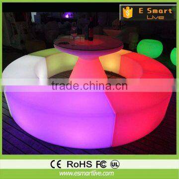 full set popular straight glowing led bar counter furniture