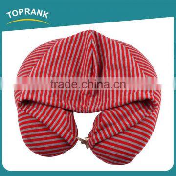 New Design Custom Printed Pillow Case U Shape Travel Hoodie Neck Pillow Travel Hooded Pillow With Sweatshirt Hat photo-4