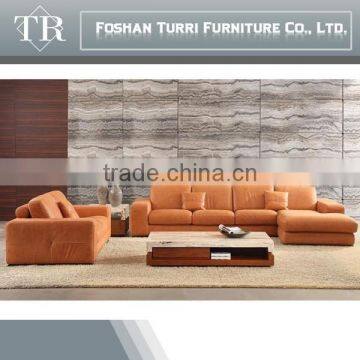 Modern Luxury Full Grain Leather Living Room Sofa Set photo-2