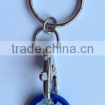 Promotional Plastic Trolley Coin Keychain/Shopping Cart Coin Key Holder