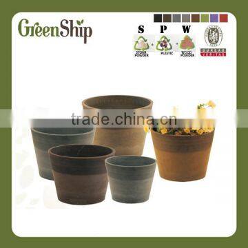 Garden Home Decor Plastic Plant Pottery From Greenship/ 20 years lifetime/ lightweight/ UV protection/ eco-friendly