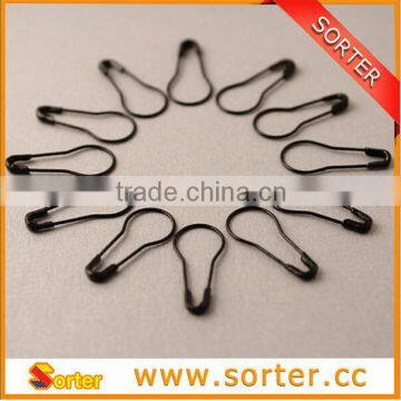 Online Shipping Black Color Pear Safety pin in Bulk bulb shape hangtag safety pin