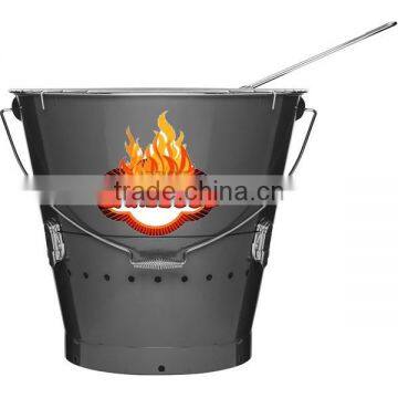 High Quality Portable Charcoal BBQ Grill Garden Barbecue BBQ Bucket Barrel photo-2
