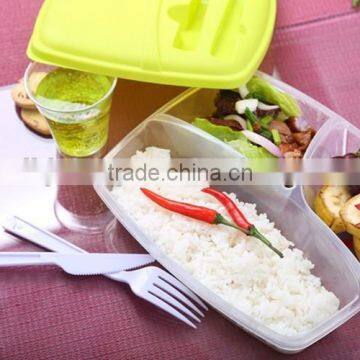 3 Compartment Food Container for Meal Prep 100% BPA- FREE,Microwave, Bento Lunch box
