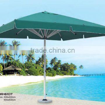 High quality big square outdoor beach umbrella garden with base parts