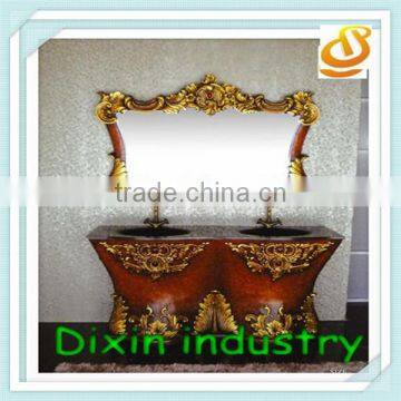 glass wash basin cabinet with polyresin and glass fiber Series dixin004