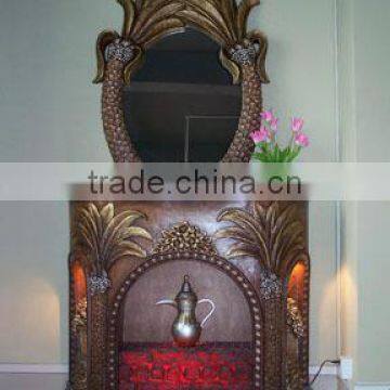 anique carved decorative hearth