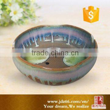 Beautiful design color glazed small size flower pot