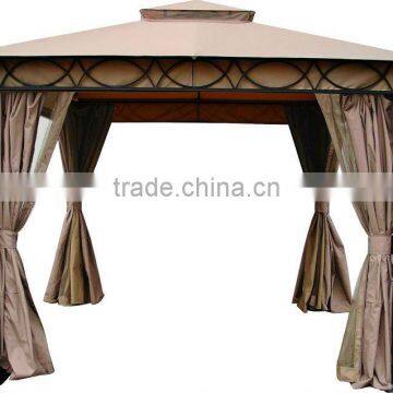 3x4M Outdoor Hexagonal steel BBQ gazebo designs