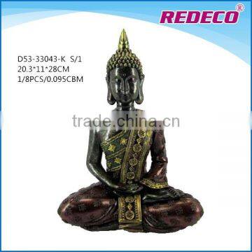 Resin hand painted religious buddha