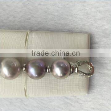 AA 8-9mm Purple Freshwater Pearl Bracelet photo-2
