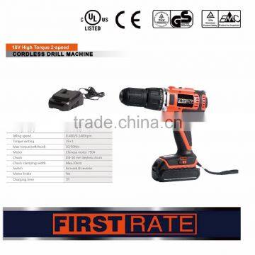 First Rate High Quality 10mm 13mm Li-ion 18V Swiss Military Cordless Drill photo-2
