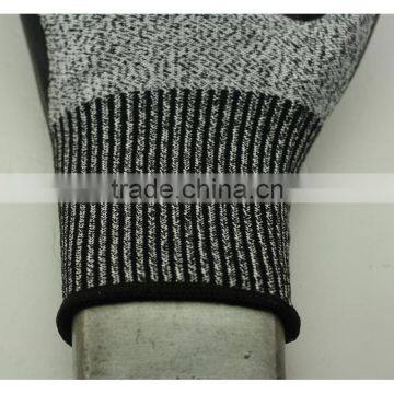 NMSAFETY CE EN388 4343 Black Smooth Nitrile on Palm HPPE Glove Cut Level 3 Cut Resistant Glove Anti-cut Safety Working Glove photo-4