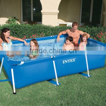 2016 Hot Selling Intex Rectangular Metal Frame Inflatable Swimming Pool